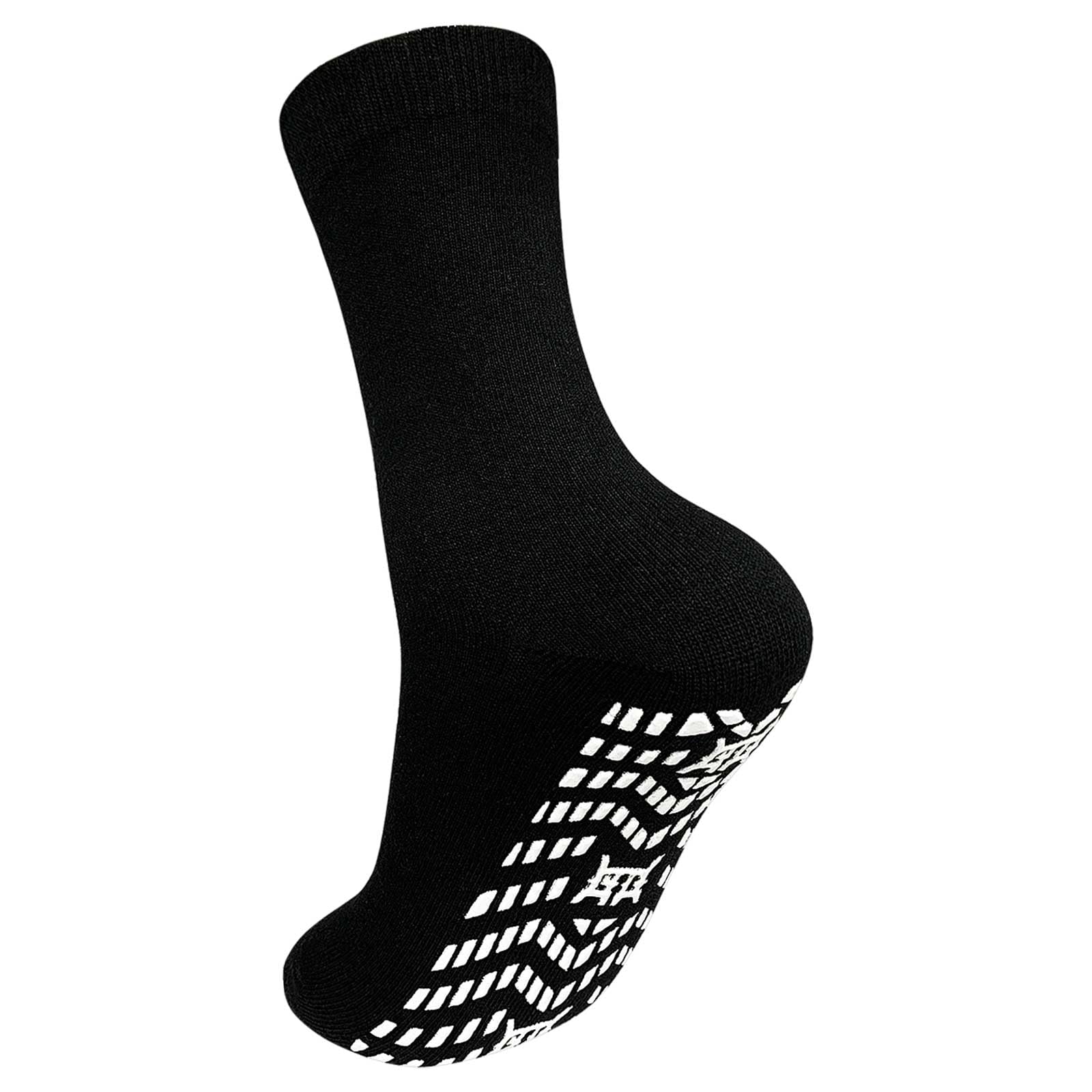PUTUO Uomo Calze Antiscivolo in Cotone: Calzini Antiscivolo Uomo Sportivi Traspiranti con Grip in Gomma 39-50 4 Paia