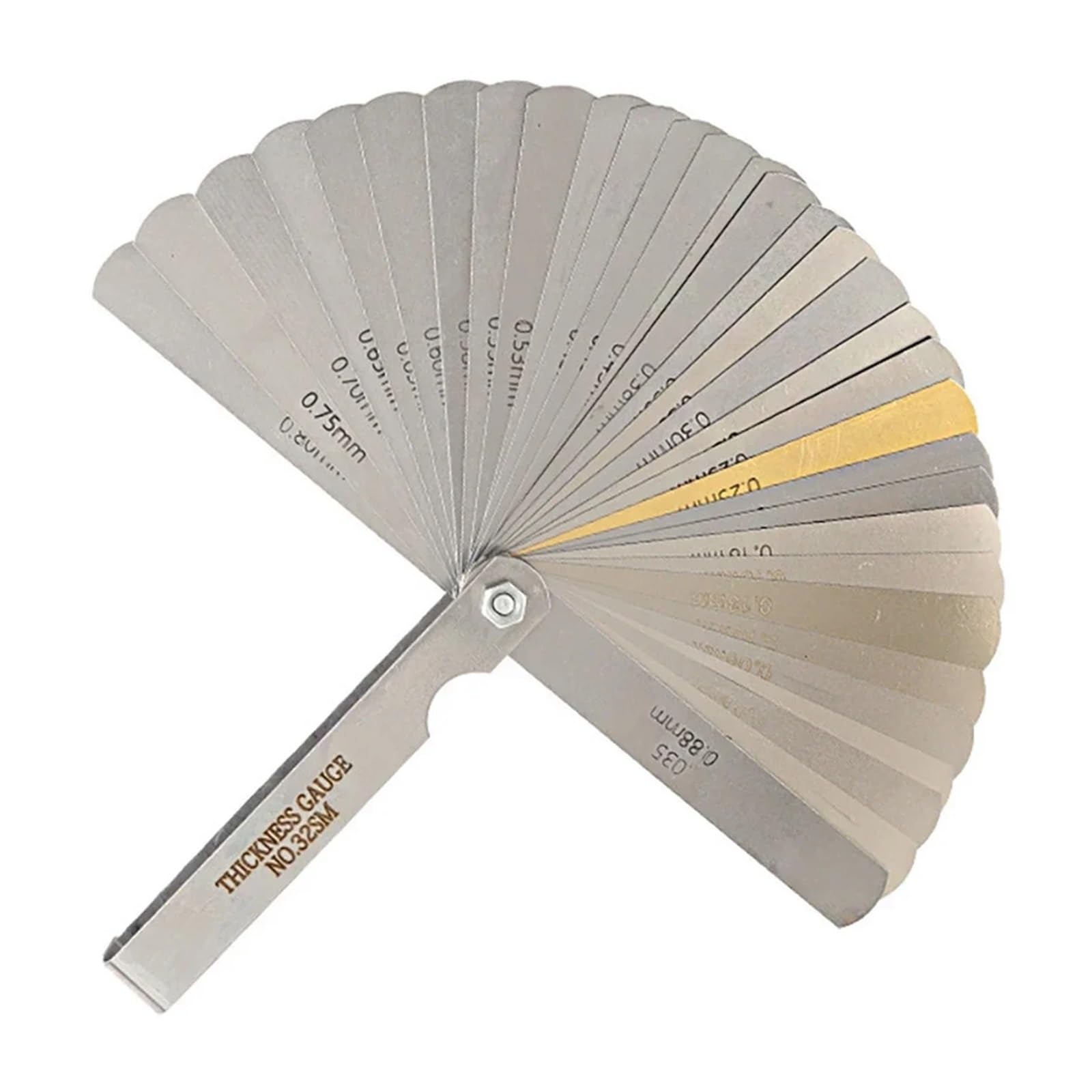 Calibre de Espesores Juego de espesores métricos de 32 hojas, 0,0015-0,035 pulgadas/0,04-0,88 mm(32 pieces)