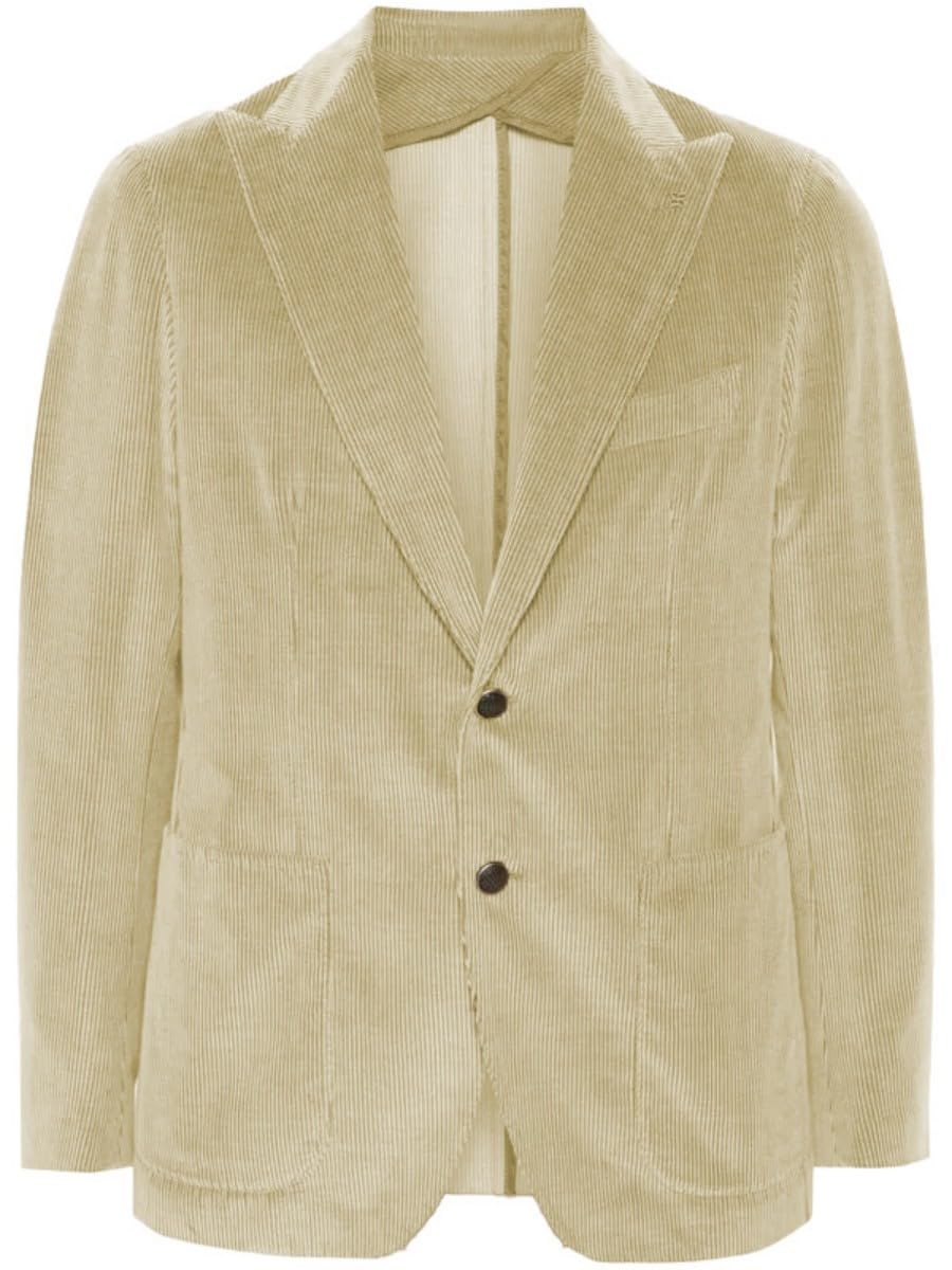 Giacca da uomo slim fit in velluto a coste con bottoni giacca formale classica per abiti da sposa da lavoro smoking blazer