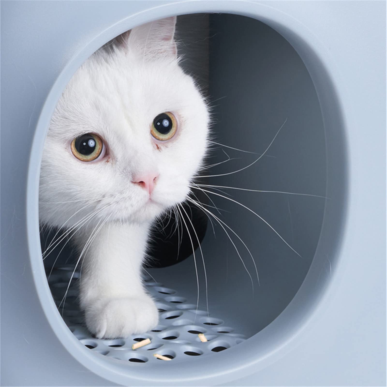 猫のトイレ 完全密閉式廊下 猫用トイレ お手入れ簡単 ホワイト 猫のトイレ 完全密閉式廊下 猫用トイレ お手入れ簡単 ホワイト