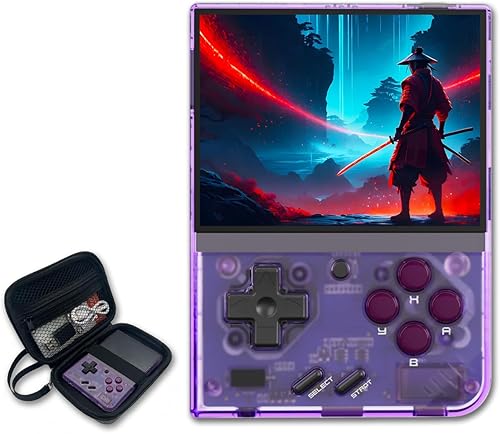 Miyoo Mini Plus - Consola de juegos de mano de 3.5 pulgadas, 640 x 480, pantalla IPS de 3000 mAh, compatible con funda portátil multijugador, color