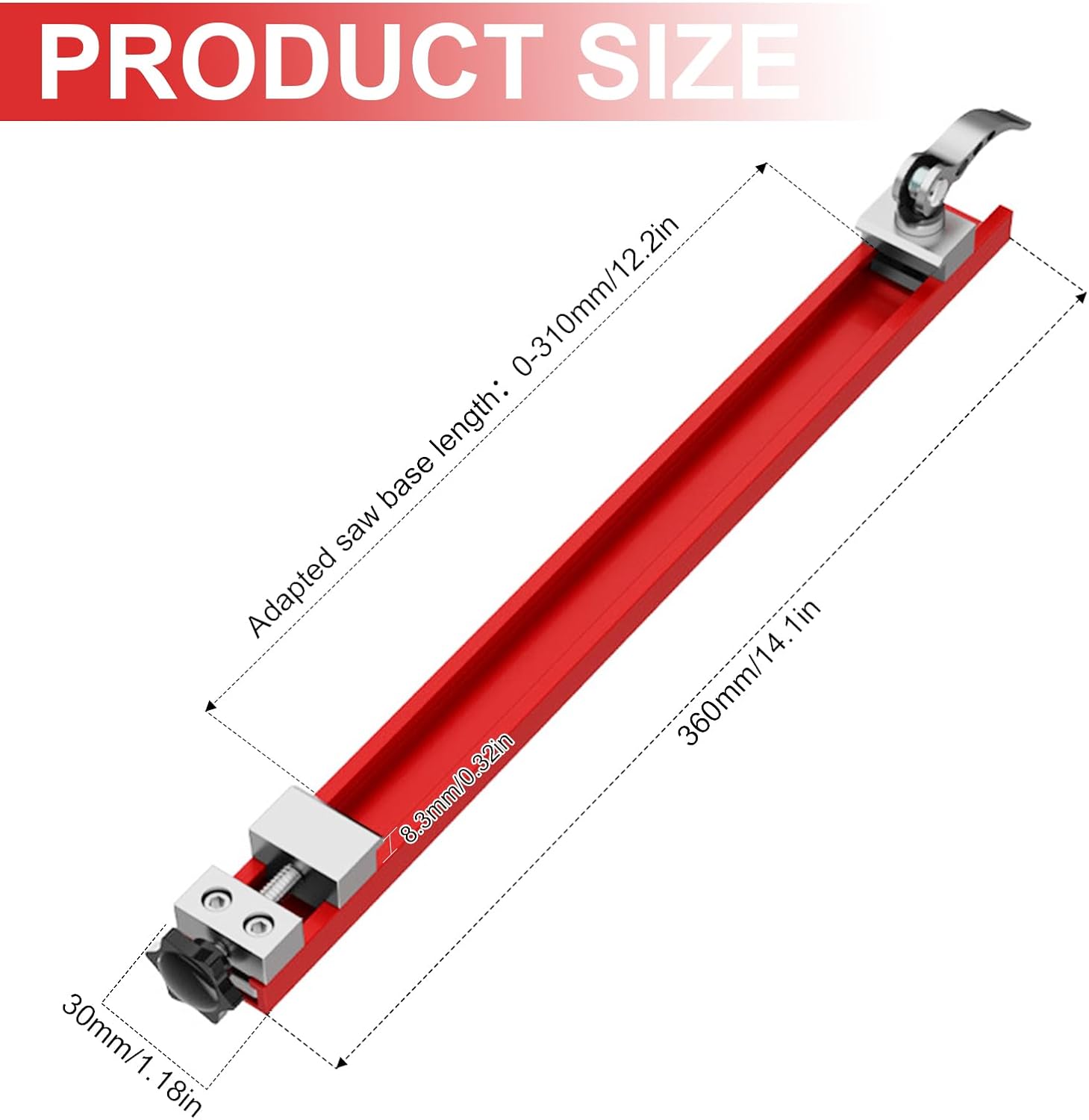 Circular Saw Guide Rail Fits 12" Saw Base, Aluminum Adjustable Cutting Machine Base Guide for Woodworking, Electric Circular Guide Specially Designed for Precision Cutting and Milling Tasks 3 61jji0diKDL. AC SL1500