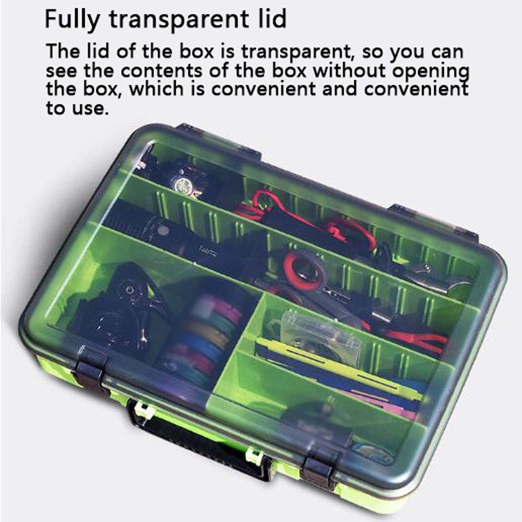 Contenitore per esche Scatola multifunzionale for ami da pesca Scatola portaoggetti Scatola porta attrezzi speciale Scatola for esche in plastica Scatola for esche finte a doppio strato Scatola for ac