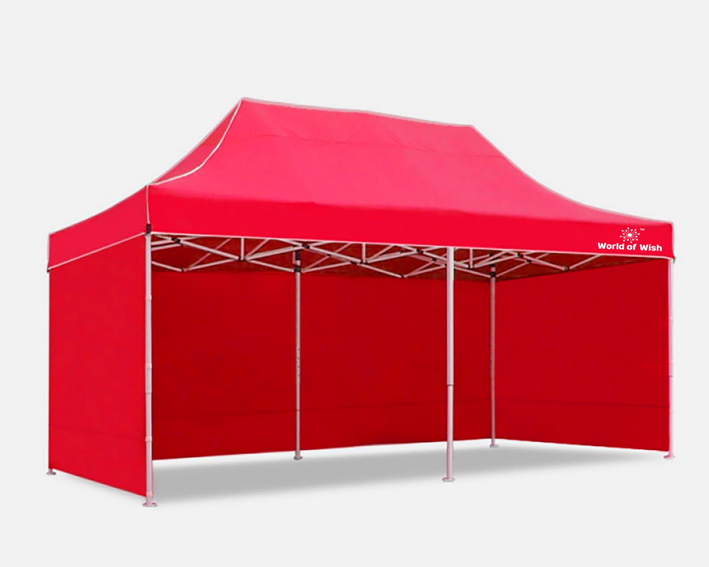 20x10ft.(3x6m) waterproof garden pop up gazebo tent - red with 3 side covers, folding tent for outdoor & indoor (reguler quality)