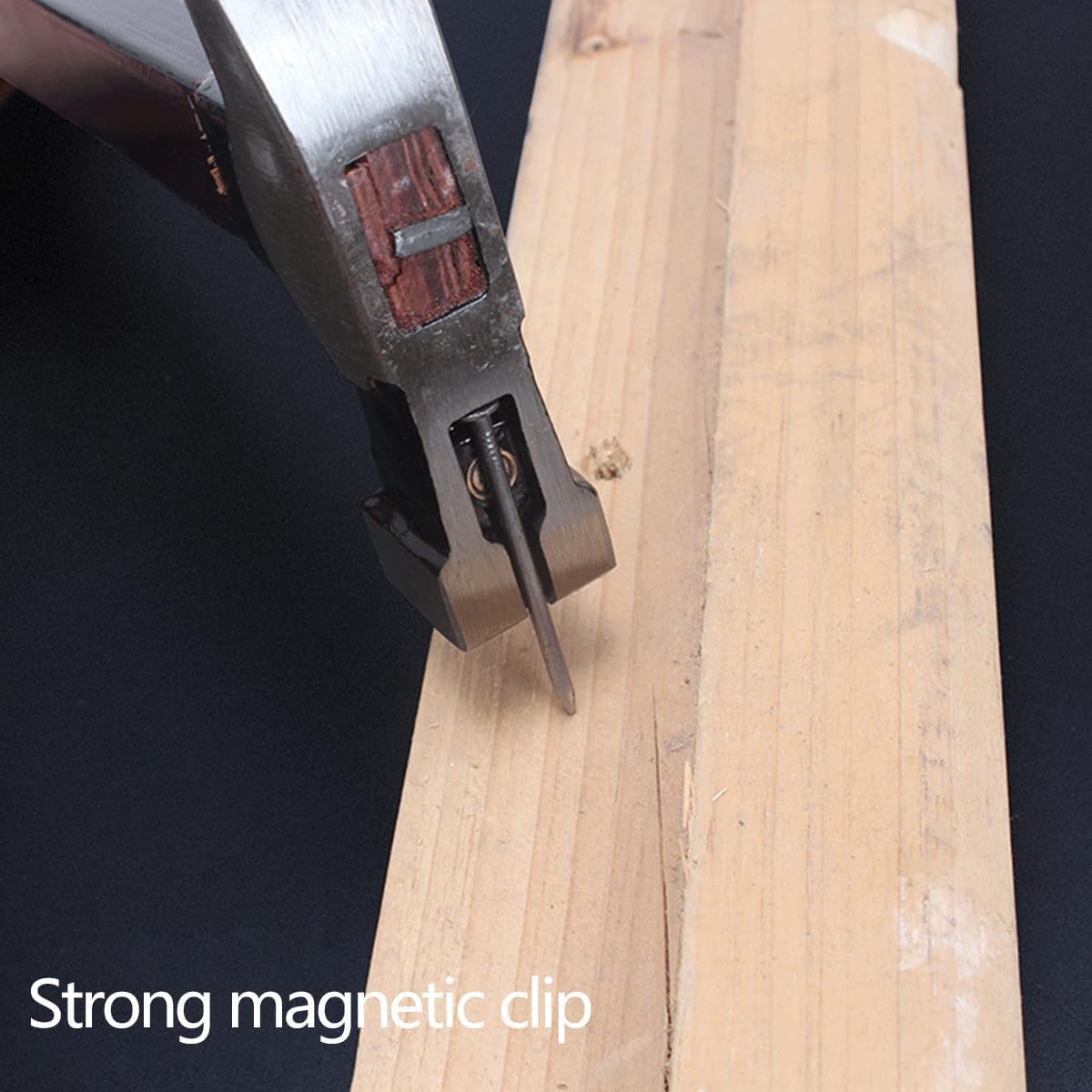 Martillo de uñas de cabeza cuadrada multifuncional con mango de madera para carpintería de construcción, reparación del hogar (13 onzas)