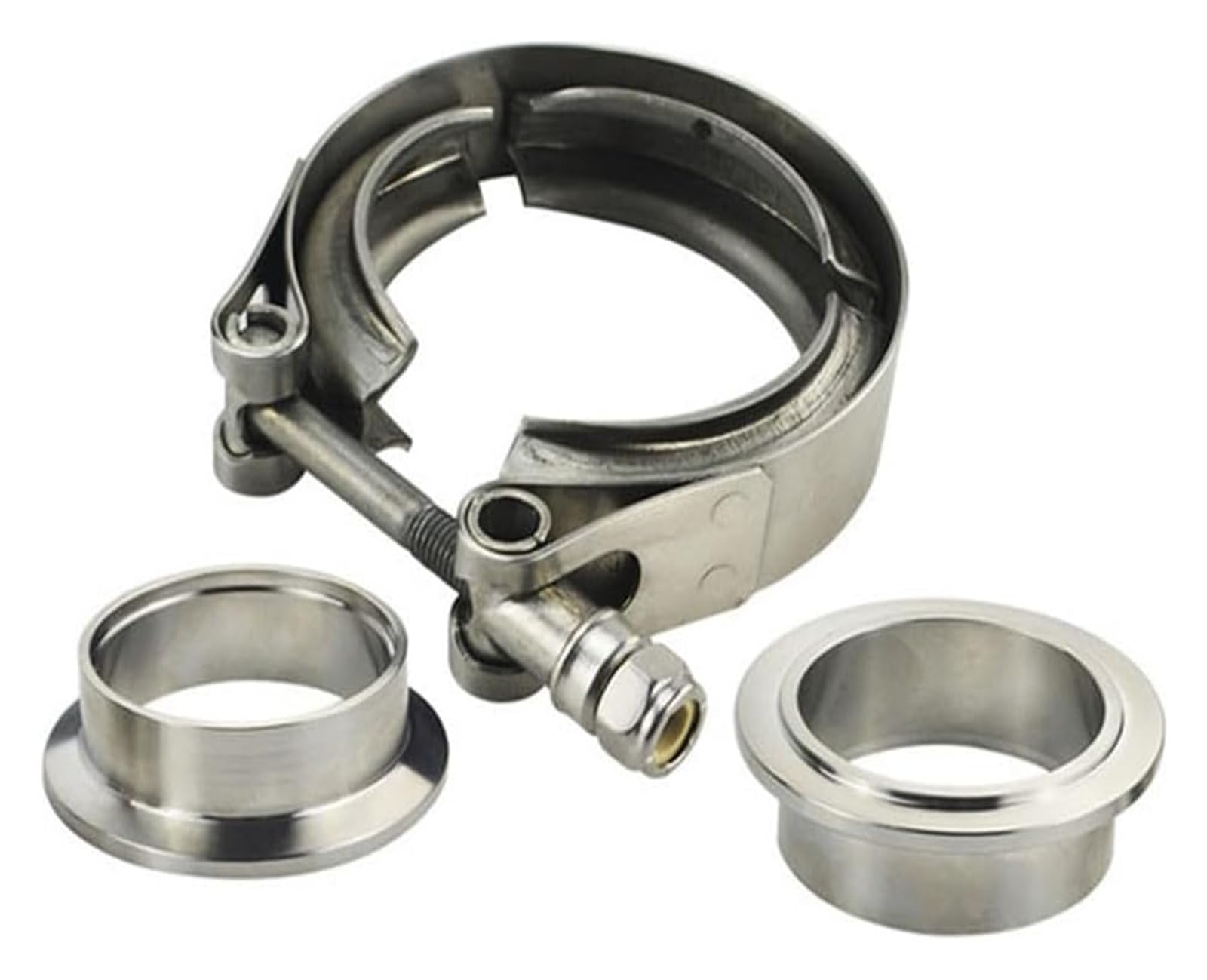 Zestaw obejm wydechowych, kołnierzy zaciskowych V-band ze stali nierdzewnej 38-152 mm do naprawy tłumika(45mm 1.75inch)