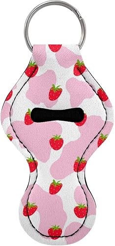 Chapstick - Llavero para lápiz labial, tubo de brillo de labios para mujeres y niñas