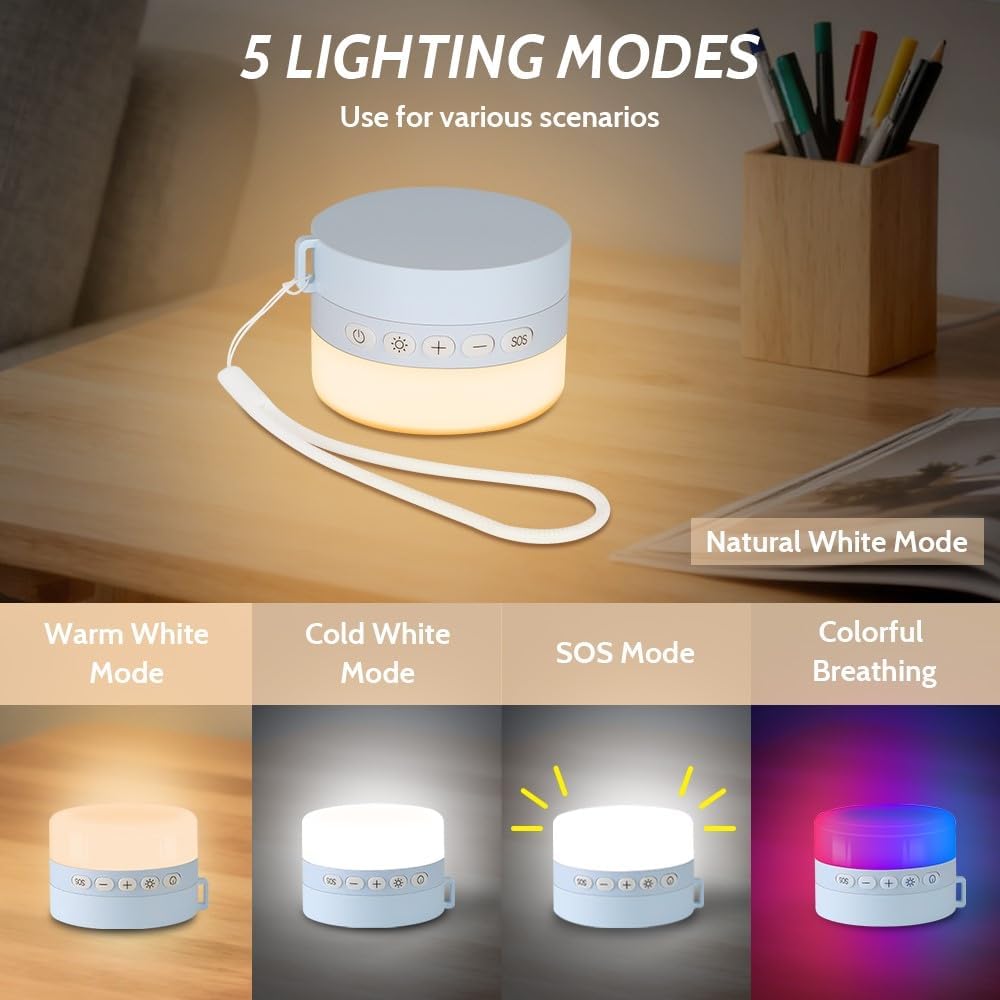LED Camping Lantern, Rechargeable Camping Light with 4 Light Modes & SOS, Dimmable Tent Lights for Camping Emergency Hurricane Hiking Power Outage (Blue)