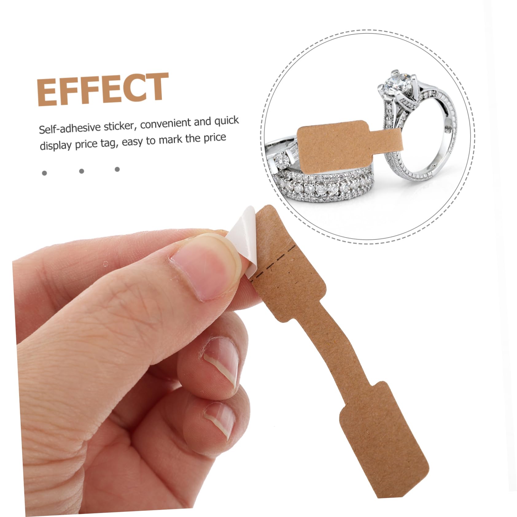 DOITOOL 5 series Etiquetas De Precio De Papel Etiquetas Para Llaves Con Etiquetas Etiquetas Adhesivas Para Joyería Etiquetas Adhesivas Para Anillos 500 piezas x 5