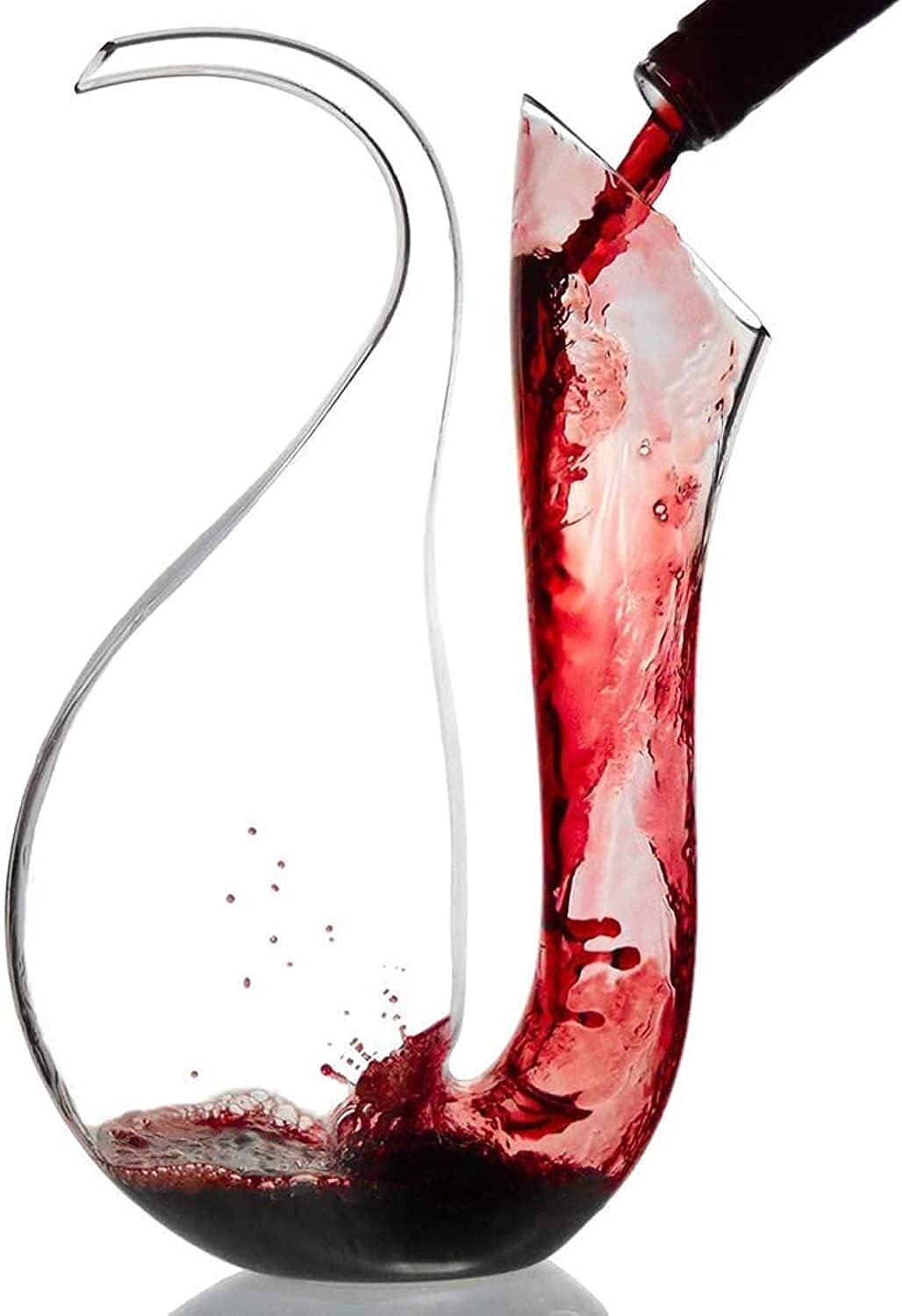 Glaskaraffe, Persönlichkeits-Weinkaraffe und Gläser-Set, Weinanter, 100% mundgeblasenes Kristallglas