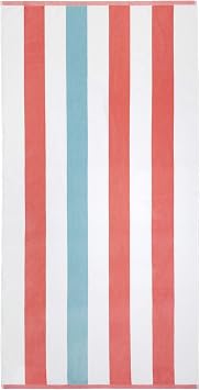 Kaufman - Soft Oversized | 35" x 70" Velour Tonal Striped Beach Towels | Absorbent, Quick-Drying | 100% Cotton Thick Beach Towels COR-SEA