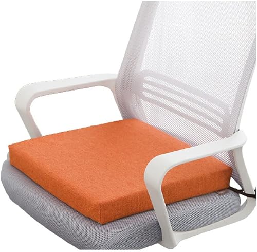 Cojín de Asiento - Cojines de asiento para silla, color naranja, cojín para silla de automóvil para adultos y estudiantes, cojín cuadrado para silla