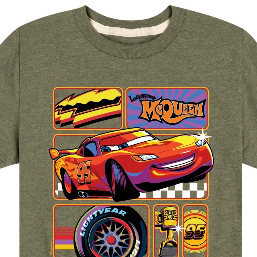 Disney Cars - Lightning McQueen Best Trophies - Toddler & Youth Short Sleeve Graphic T-Shirt3
