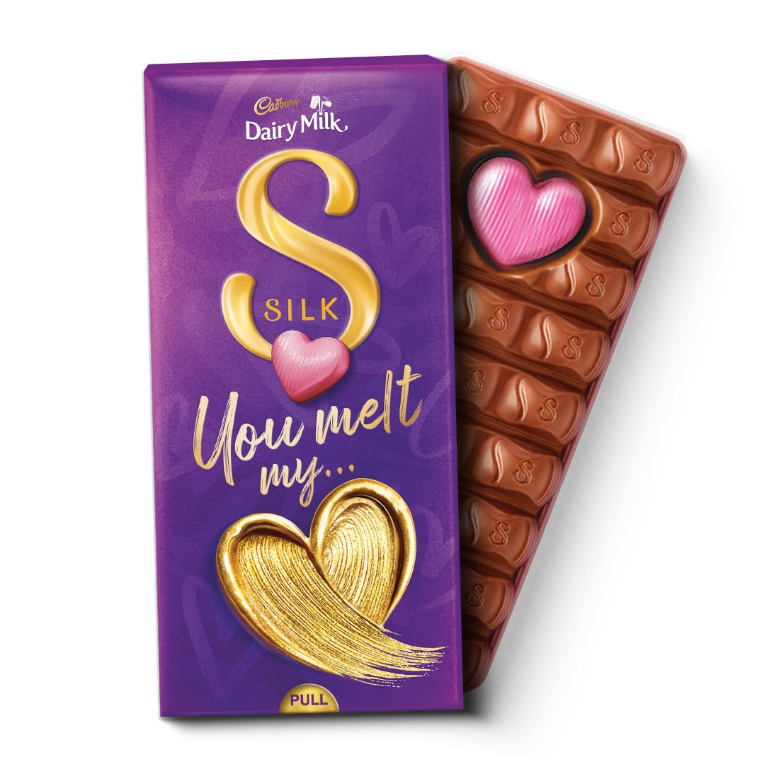 Dairy Milk Silk Valentine's Heart Blush Chocolate Bar Gift Pack, 250 g
