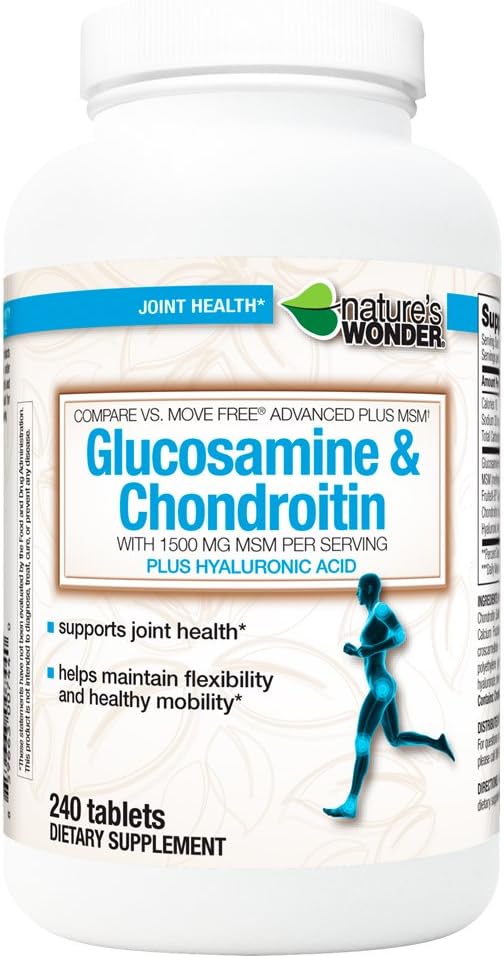 Nature's Wonder Glucosamine 1500MG Chondroitin 200MG MSM