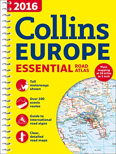 2016 Collins Essential Road Atlas Europe