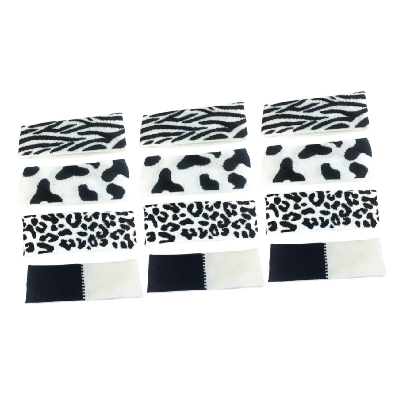 FRCOLOR 3 Juegos 4 Piezas diadema tejida en y diadema facial s de maquillaje de vaca hair band bandana cintas para el pelo de ducha tejido de punto