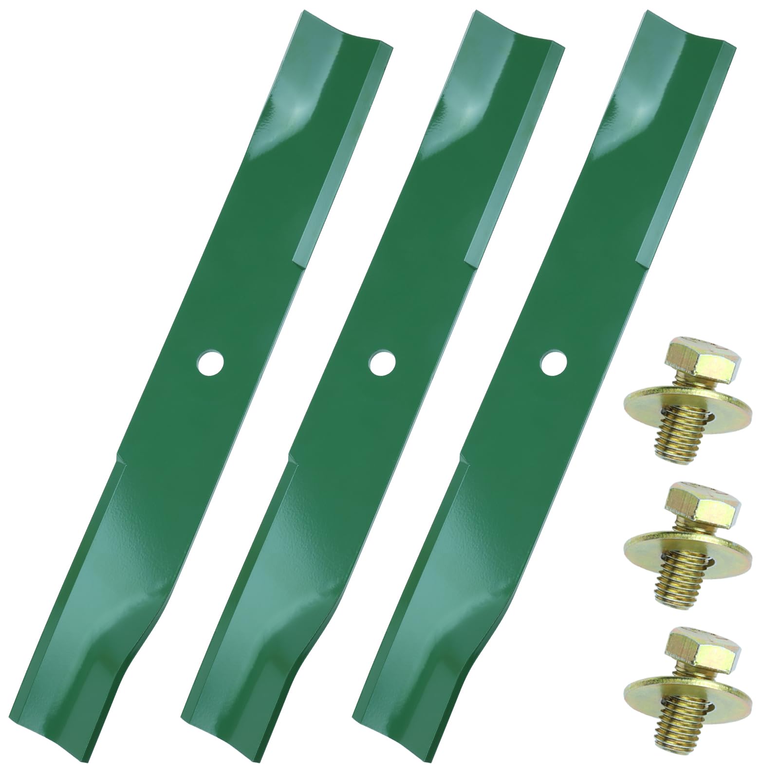 Photo 1 of ***STOCK IMAGE FOR REFERENCE***
***Missing 2 blades and bolts*** POSEAGLE 601124 Mower Blades with Bolts for Hustler 54 inch Mower Blades