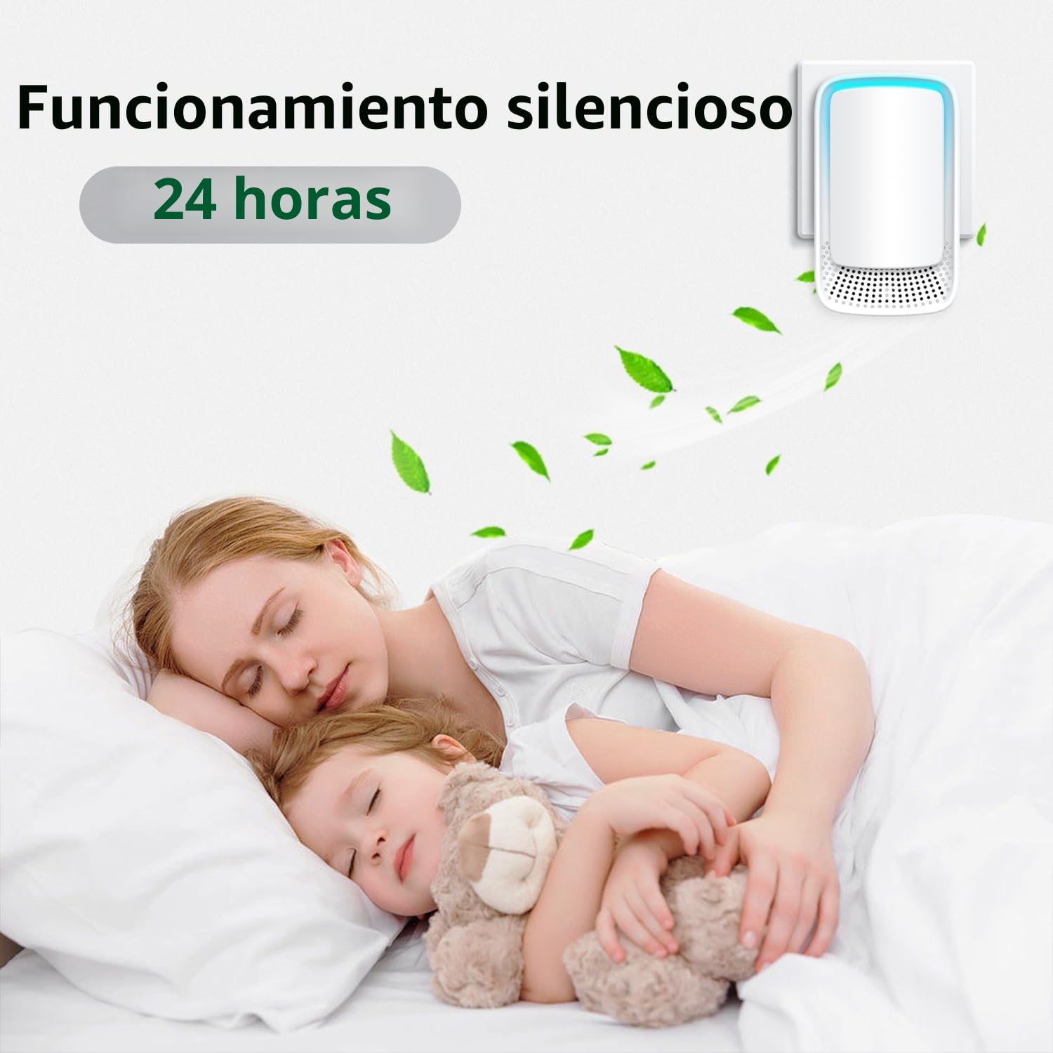 Purificador de aire, Dayear Mini Generador de iones Negativo Plug-in Negative Ion Purificador Ionizador de Aire para Dormitorio/Casa/Salón/Habitación de Animales, Purificar Olores (3 Pcs)