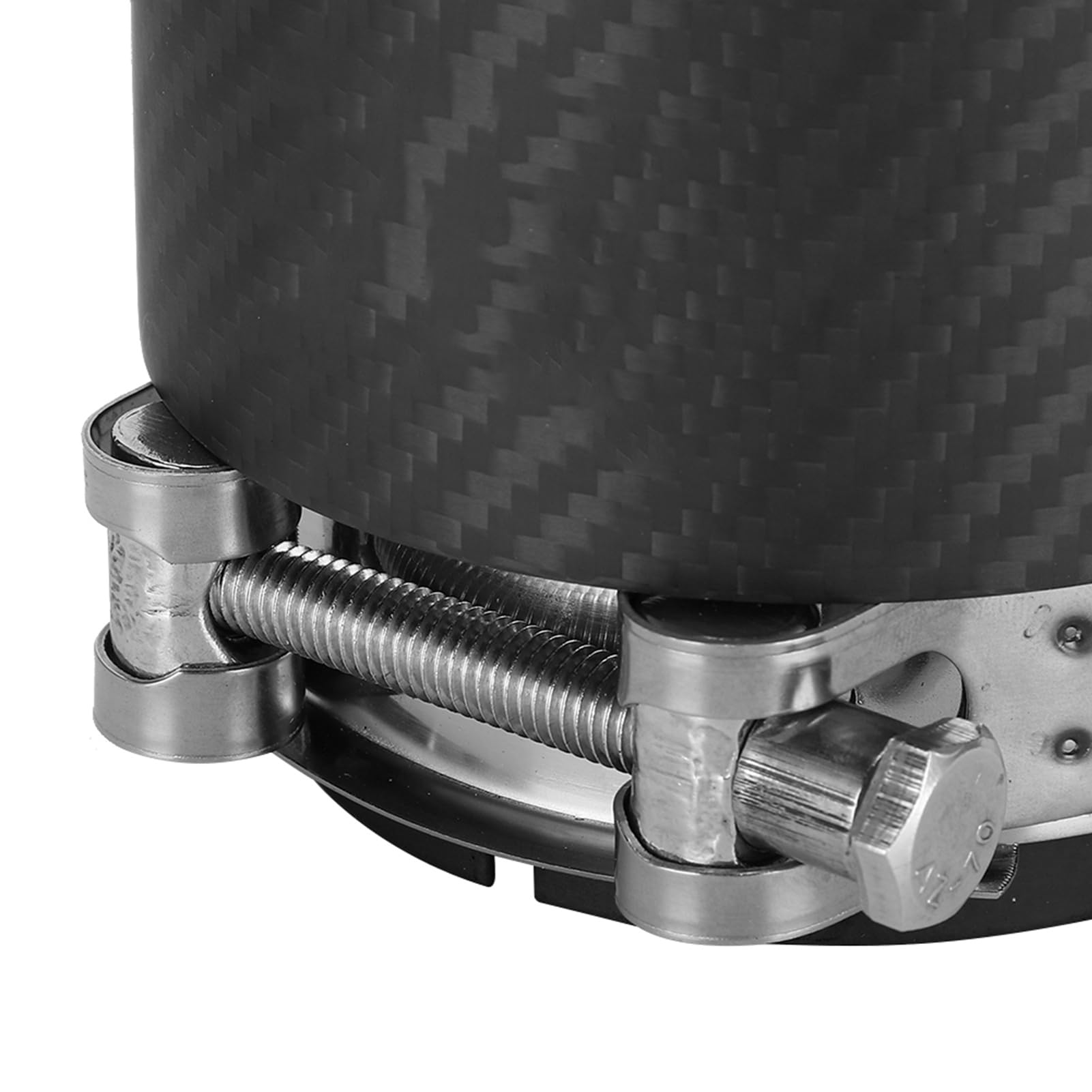 Tubo di Scarico in Fibra di Bon 80mm Ingresso 101mm Uscita Coda Gola Staight Sided Punta Opaca Fit Carbonio Staight Lato per CX5 CX4 Mazda(Tutto nero opaco)