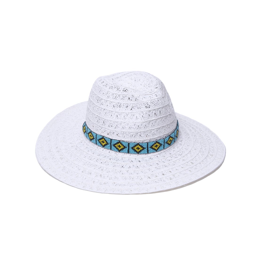 Women's Carico Lace Weave Toyo Hat with Beaded Band Sun