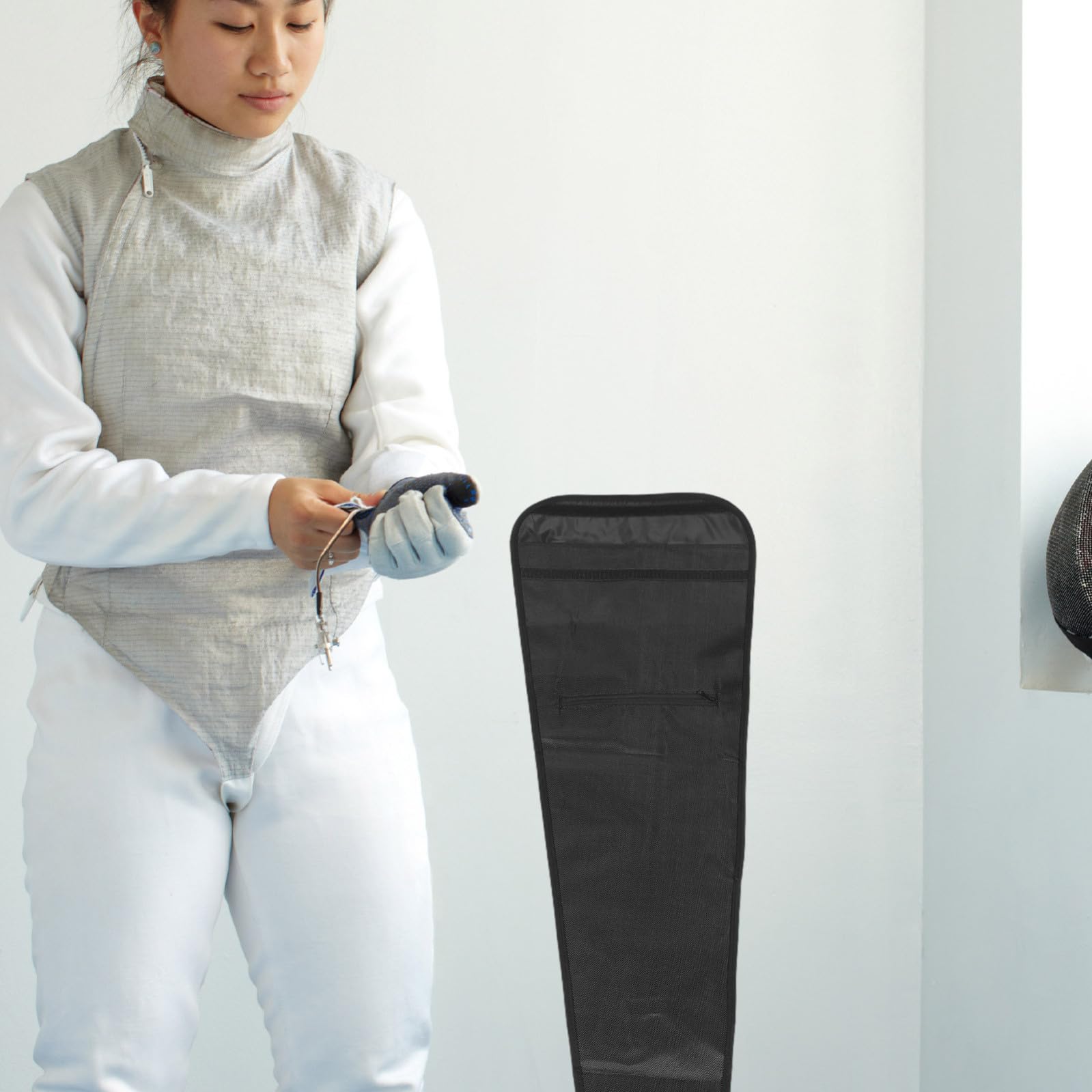 Borsa Portaspada Scherma Doppia in Tessuto Oxford Custodia Protettiva Leggera e Portatile per Due Spade Intere Organizer Versatile per Attrezzatura da Scherma