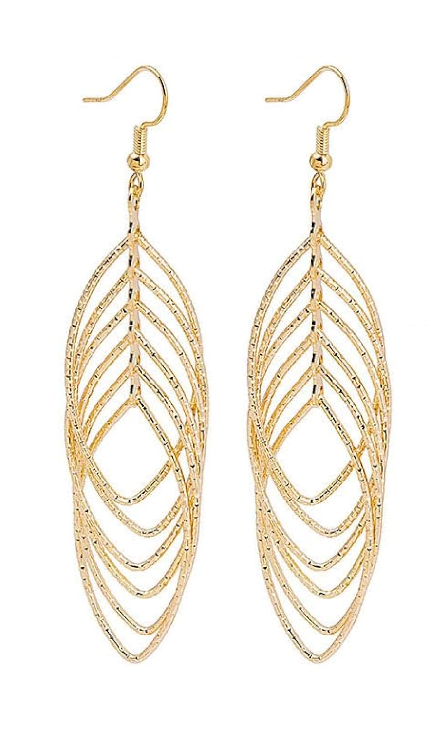 Gold Dangle Earrings for Women Dangling Silver Bohemian Earrings Statement Layered Boho Drop Earrings