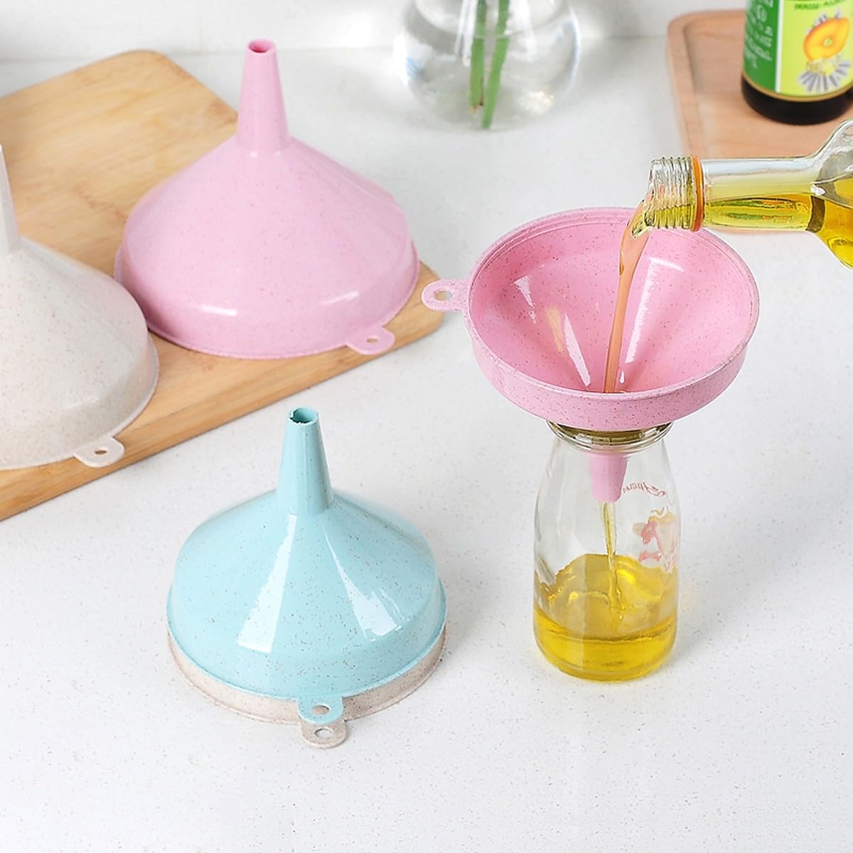 Wolpin Plastic Funnel for Kitchen Use (Set of 2 Pcs) for Oil Dispenser Transfers to Container Water Juice Ghee, Multifunctional (B0CL2SDL95) Amazon Price History, Amazon Price Tracker