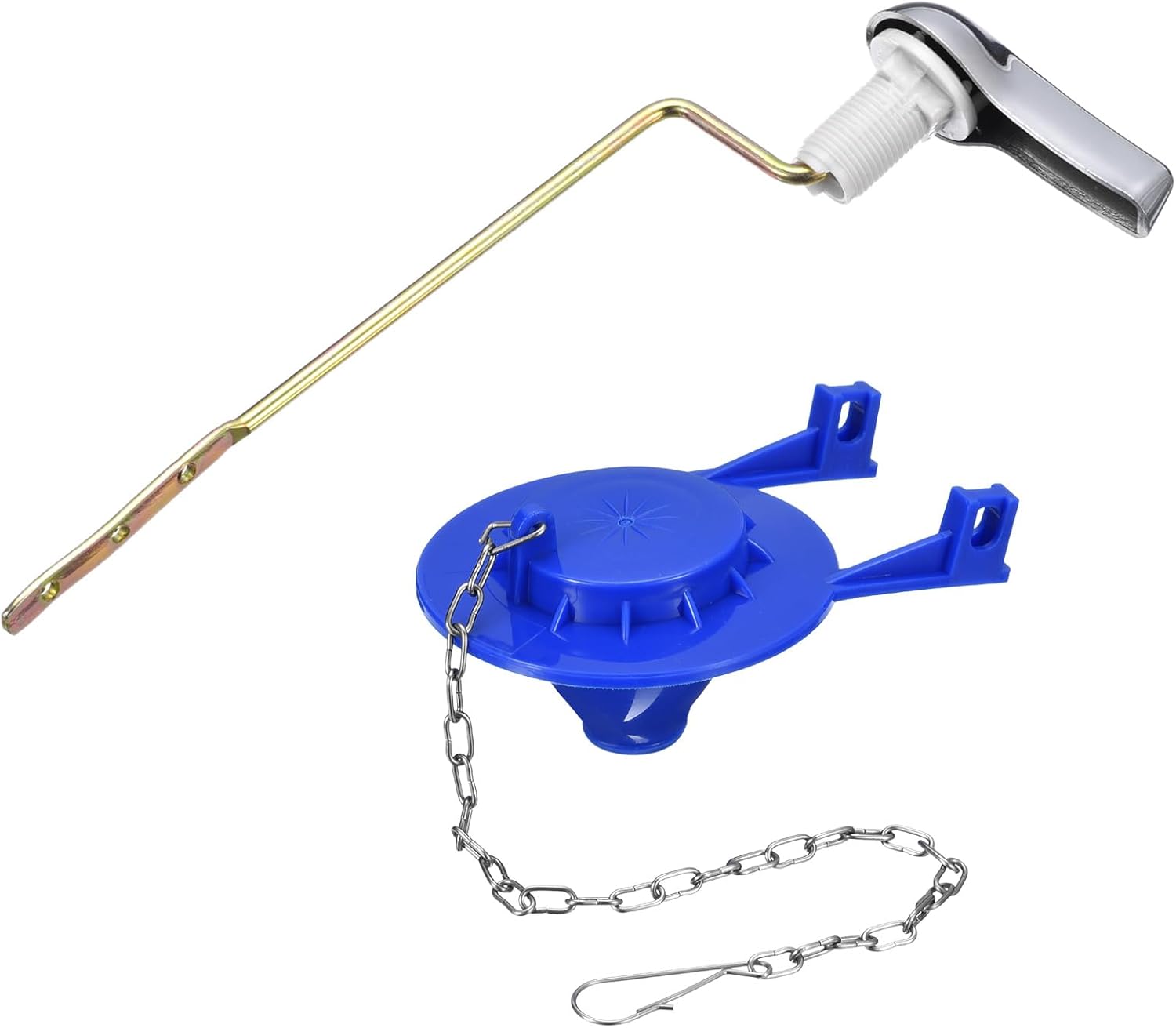 uxcell Toilet Handle Replacement Kit with Flapper, Universal Side Mount