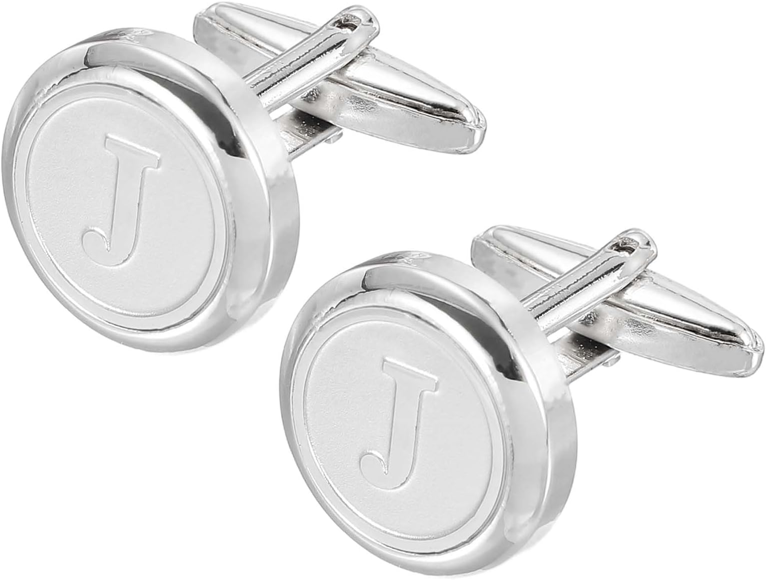 Mens Classic Initial Cuff Links, Copper Cufflinks for Men A-Z Alphabet Letter Tuxedo Shirts Cufflinks with Gift Box for Casual to Formal Business, Wedding Husband