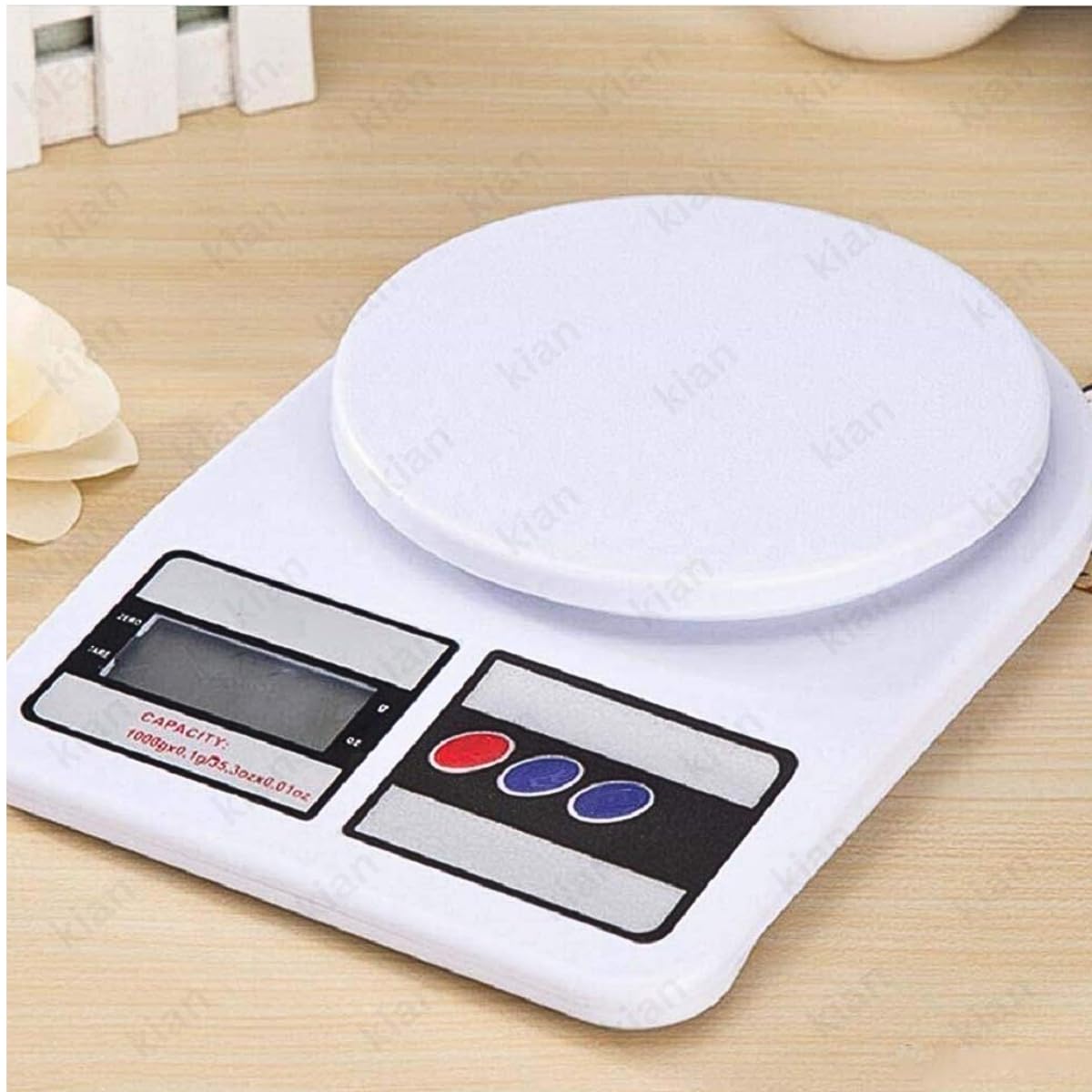 Kian 10 Kg Weight Electronic Weighing Scale Kitchen Weight Scale Machine Measure for Measuring Fruits,Spice,Food,Vegetable and More Multipurpose Use (White Colour)-image-18
