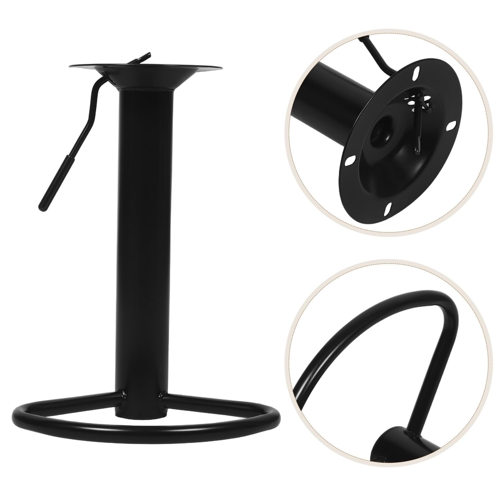 Bar Stool Swivel Post Replacement with Adjustable Lifting Cylinder And Integrated Footrest Bracket Base for Home Bars Kitchen Islands And Celebrations