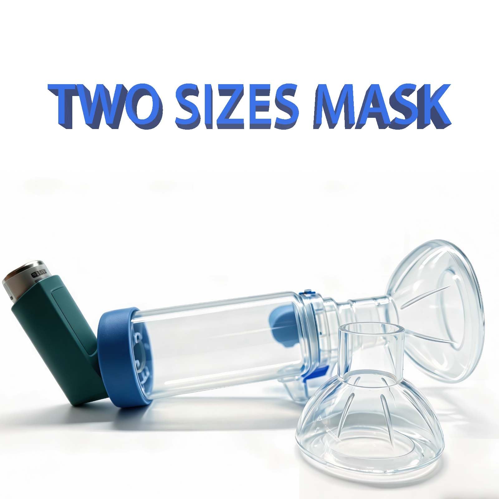 Cámara de aerosol para mascotas/espaciador de inhalador para perros y gatos, incluye dos tamaños de máscara y una funda de transporte, compatible con cualquier MDI
