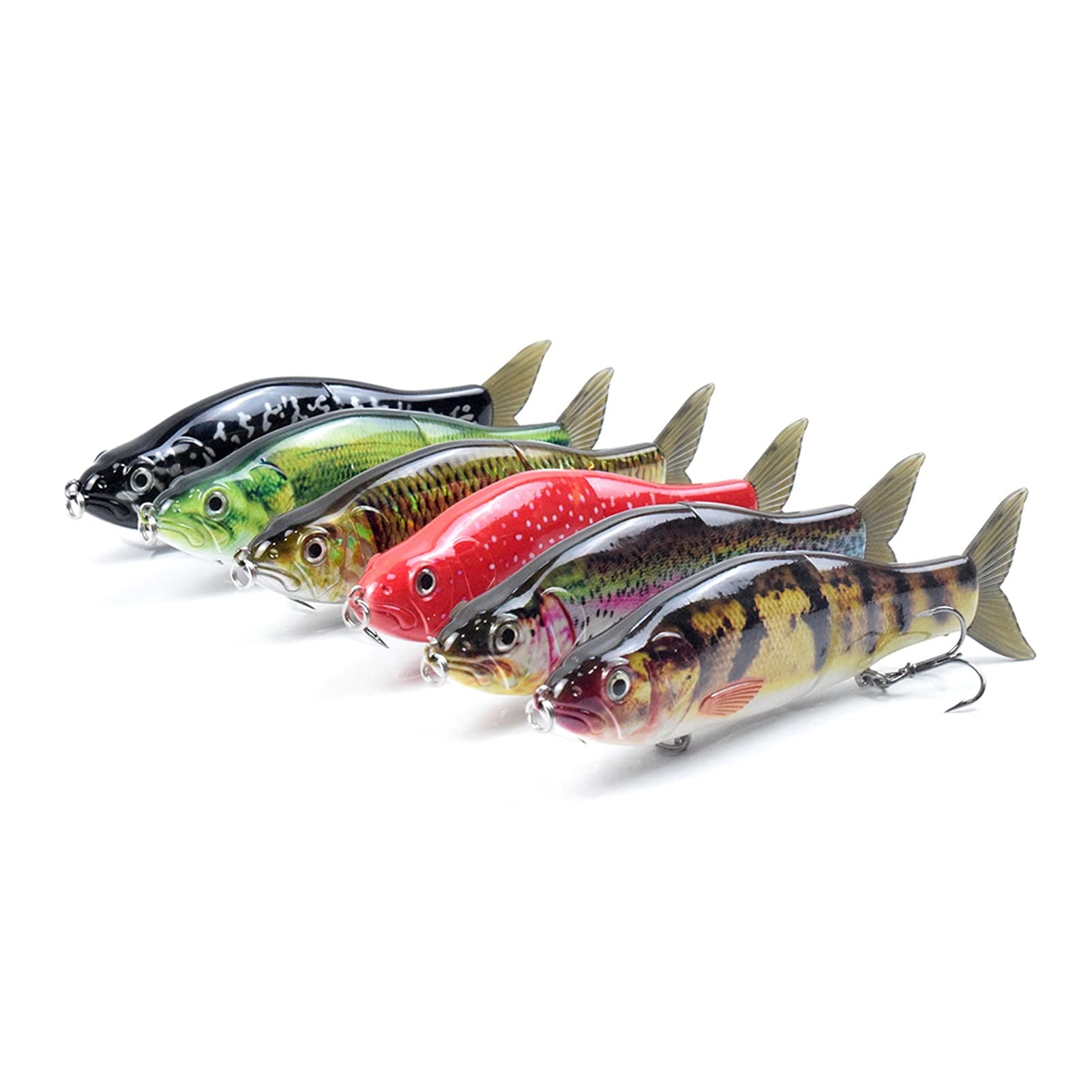 Señuelos de Pesca Señuelos de Pesca Flotante Deslizante Shank wobblers Duro Cebo Artificial Bajo Pike Pesca Juntas de la Pesca Switebait Tackle 2pcs Cebos Artificiales (Color : 1)