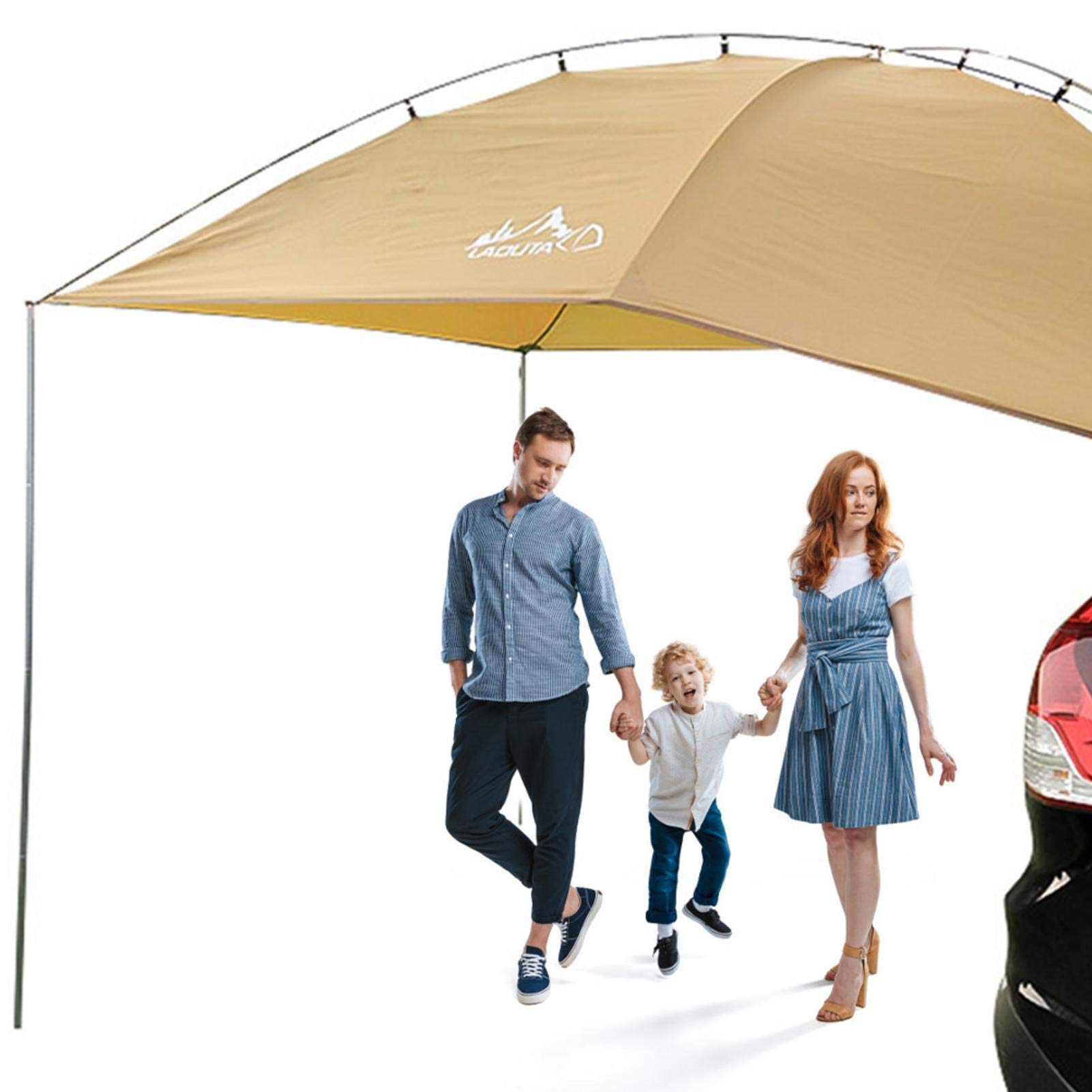 Tenda Da Sole Per Auto Toke – Protezione Solare Flessibile Per SUV E Furgoni – 2,10 X 2,10 M – Con Ventose E Picchetti