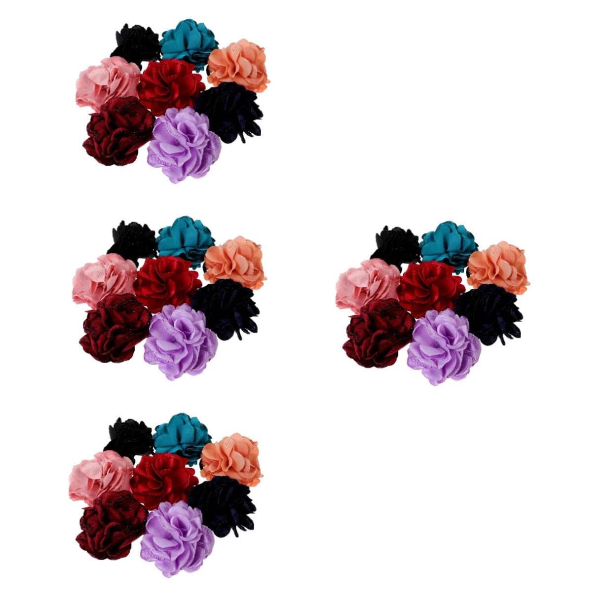 POPETPOP 32piezas Coleteros Para Niñas Accesorios De Cabello Elásticos Decoración De Flores y Pompones Para Peinados De Ocasión y Uso Diario Variedad De