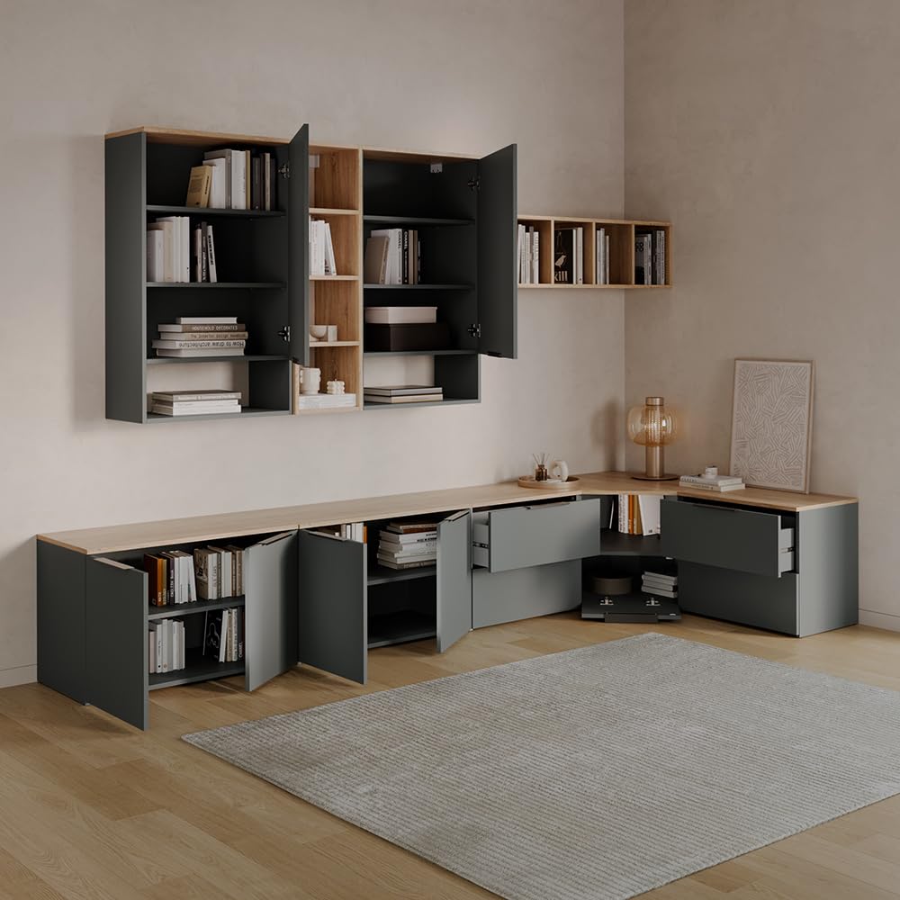 Livinity Meuble-paroi Piave Anthracite