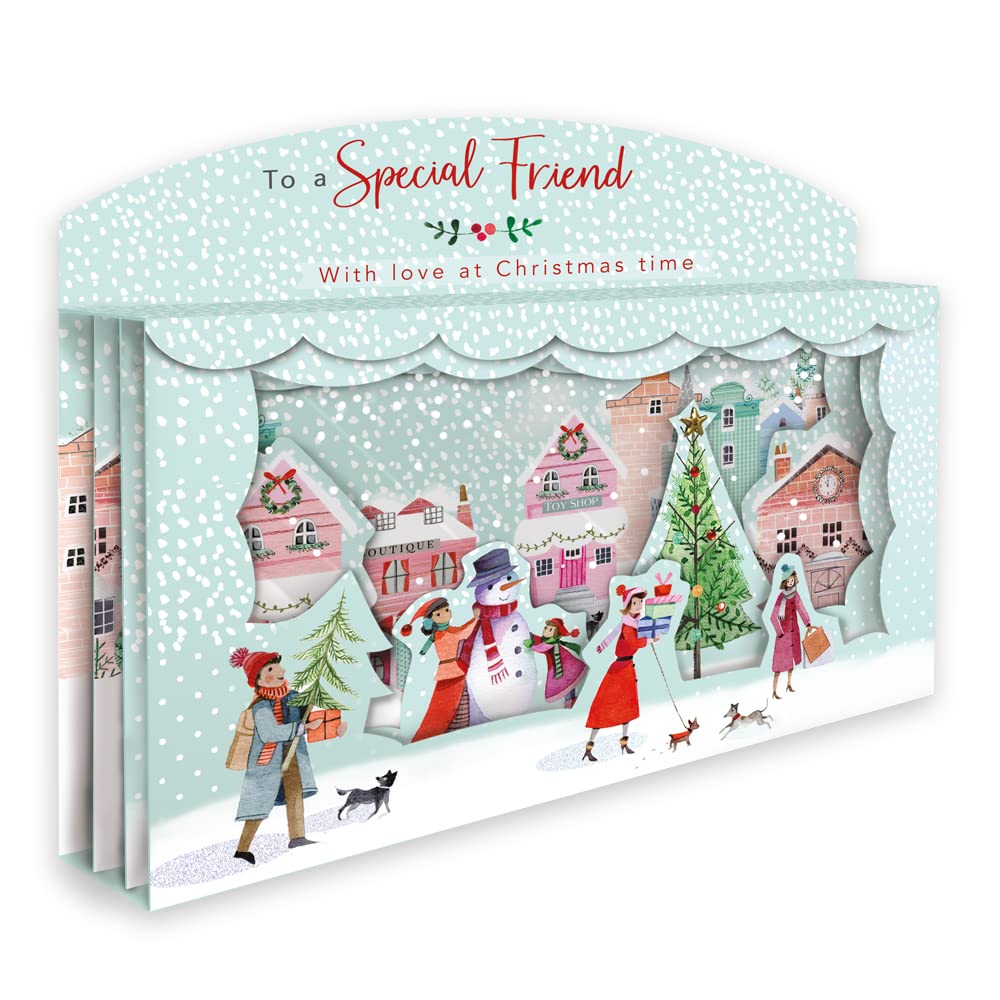 Special Friend Spectacular 3D Street Scene Christmas Card Freestanding Cards XSPT003 - Image 3