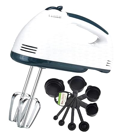 Finalize FIN-874 180W Hand Mixer, Measuring Cups and Spoons, White