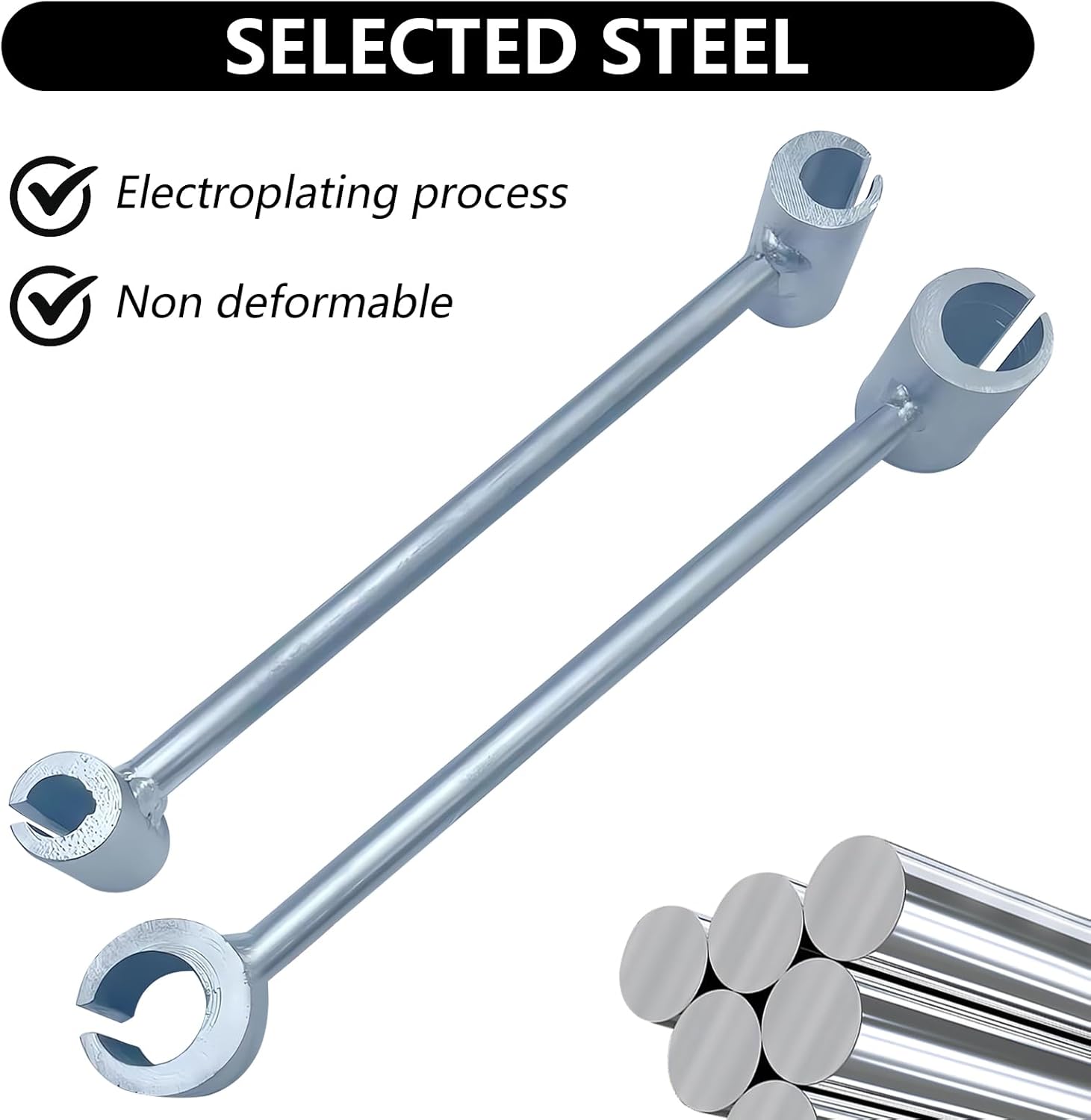 2PC Door Hinge Adjustment Tool - Heavy Duty Hinge Wrench Tool, Integral Structural Steel Door Hinge Tool, Hinges Gap Adjusting Wrench | Knuckle Bender for Hinges Alignment (14-18mm, 23-25mm)