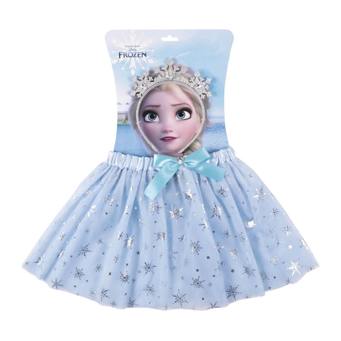 Frozen Children's Beauty Set – Blue – Complete Set – Includes Tutu and Elsa Headband with Snow Crown Style – Original Product Designed in Spain