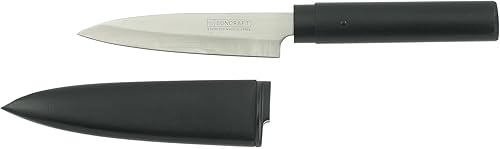 Kotobuki - Cuchillo de frutas con tapa de madera, color negro