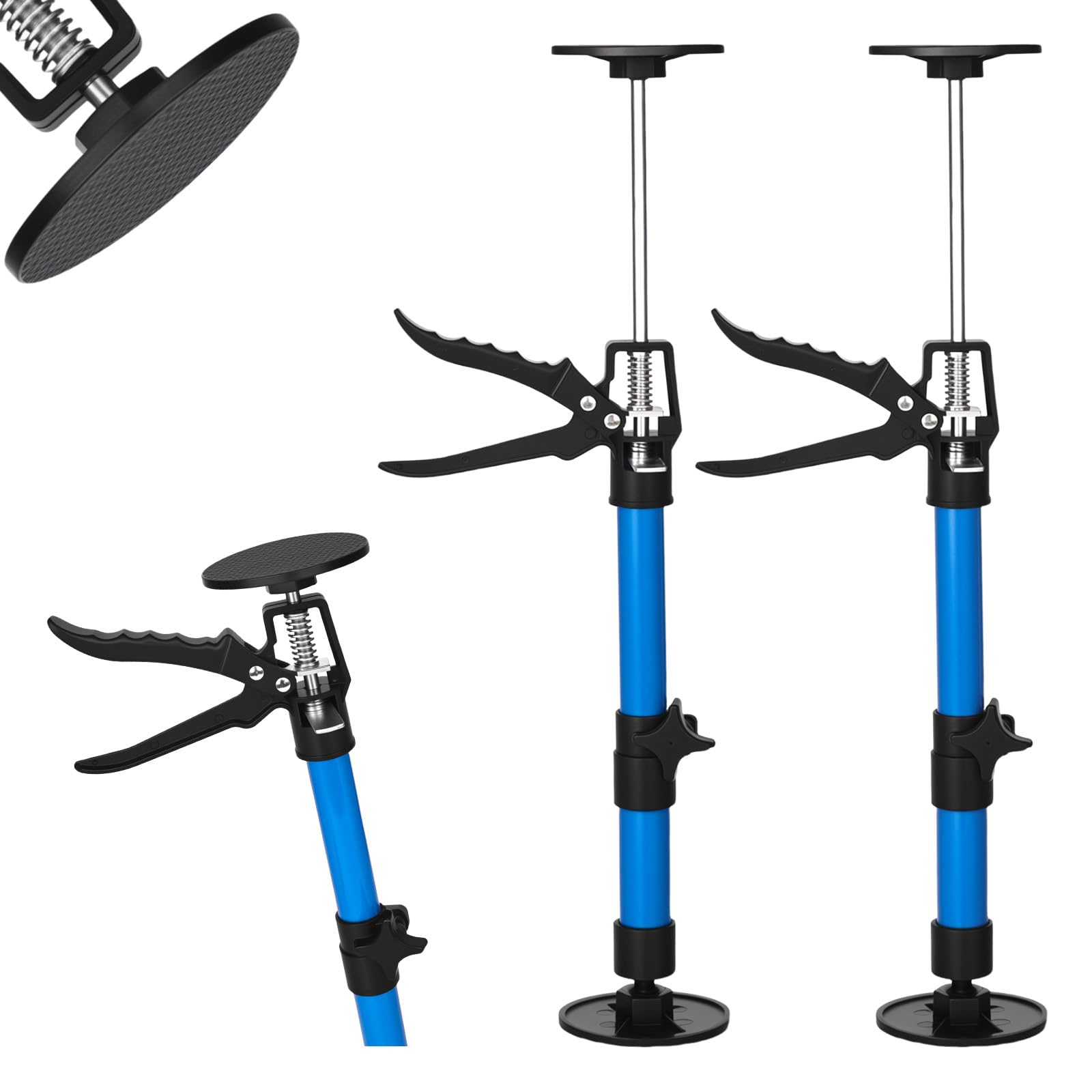2 piezas de puntal de techo ajustable en altura 30-59cm, puntal de montaje telescópico, puntal metálico con capacidad de carga de 40kg, puntal de construcción, tensor de marco para renovación