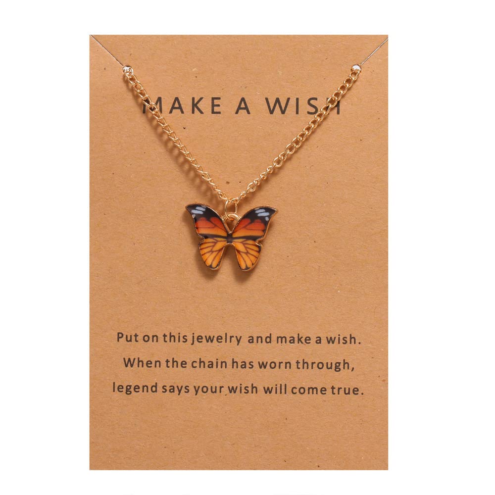 Genric New Fancy Koean Style MAW Butterfly Necklace With Chain For Girls And Women. (B09XHM3NYW) Amazon Price History, Amazon Price Tracker