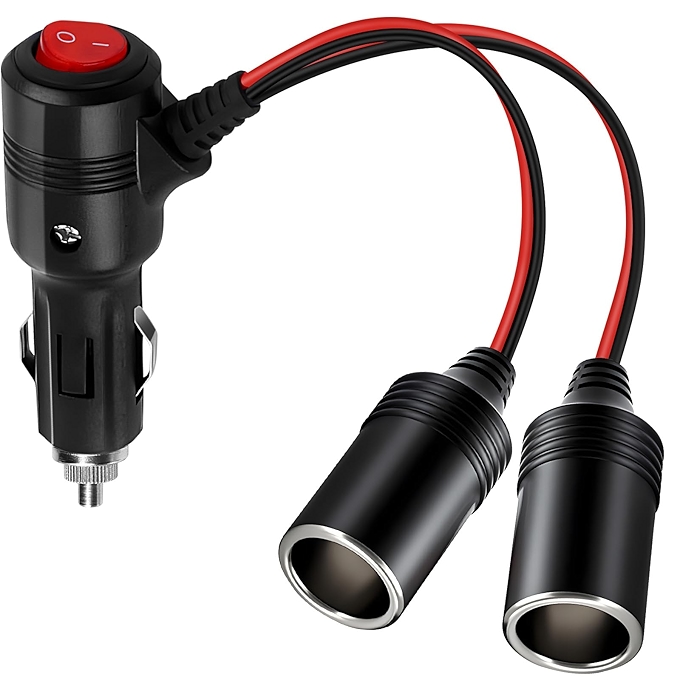 车用点烟器延长器双口汽车点烟器分配器带保险丝