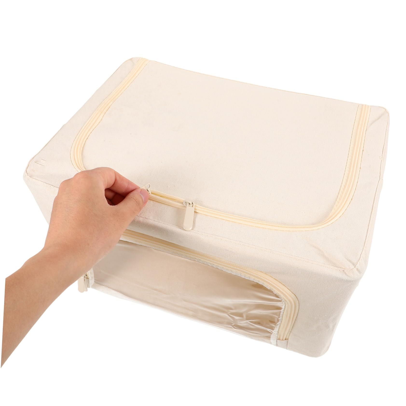 Cabilock Borsa Portaoggetti Pieghevole Per Riporre Trapunte Coperte e Vestiti Grande Capacità Finestra Trasparente Facil Usare Riporre