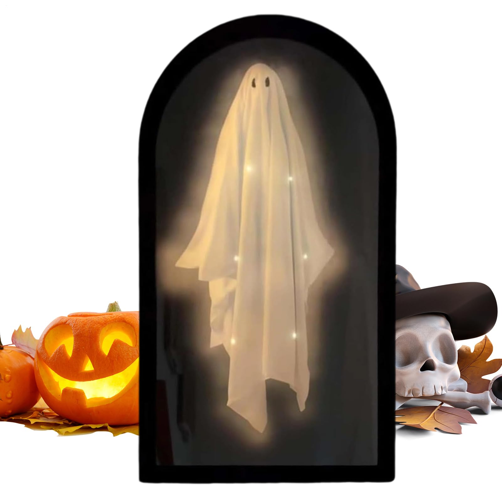 Miroir fantome hologramme d'Halloween pour transformer une piece simple en maison hantee