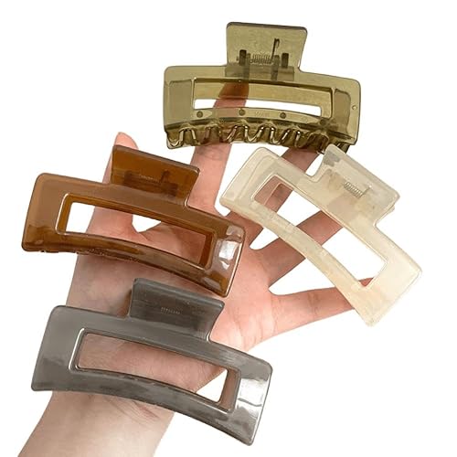 Miniatura 6 de HASINA Pinzas grandes para el cabello para mujer, pinzas de pelo grandes de 5.1 pulgadas para mujer, cabello fino y grueso, clips de plátano grandes