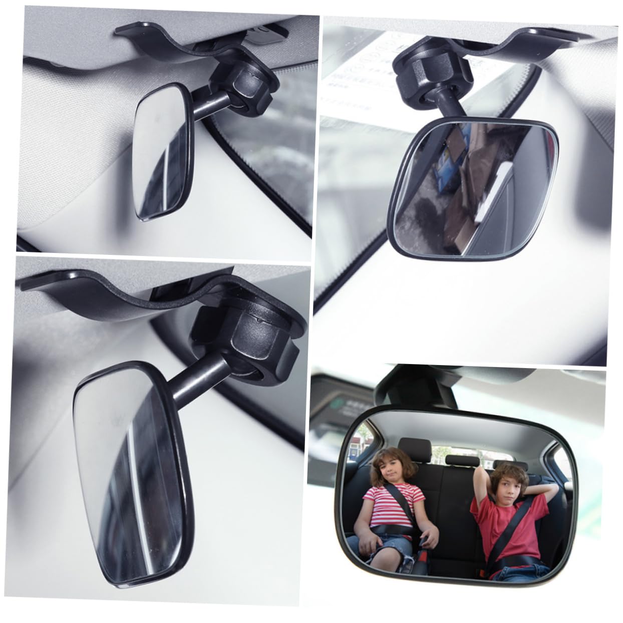 ULTECHNOVO 3 Piezas espejo retrovisor bebe asiento para espejo de seguridad para bebes asiento de coche infantil de vista de bebe de coche para o el plastico