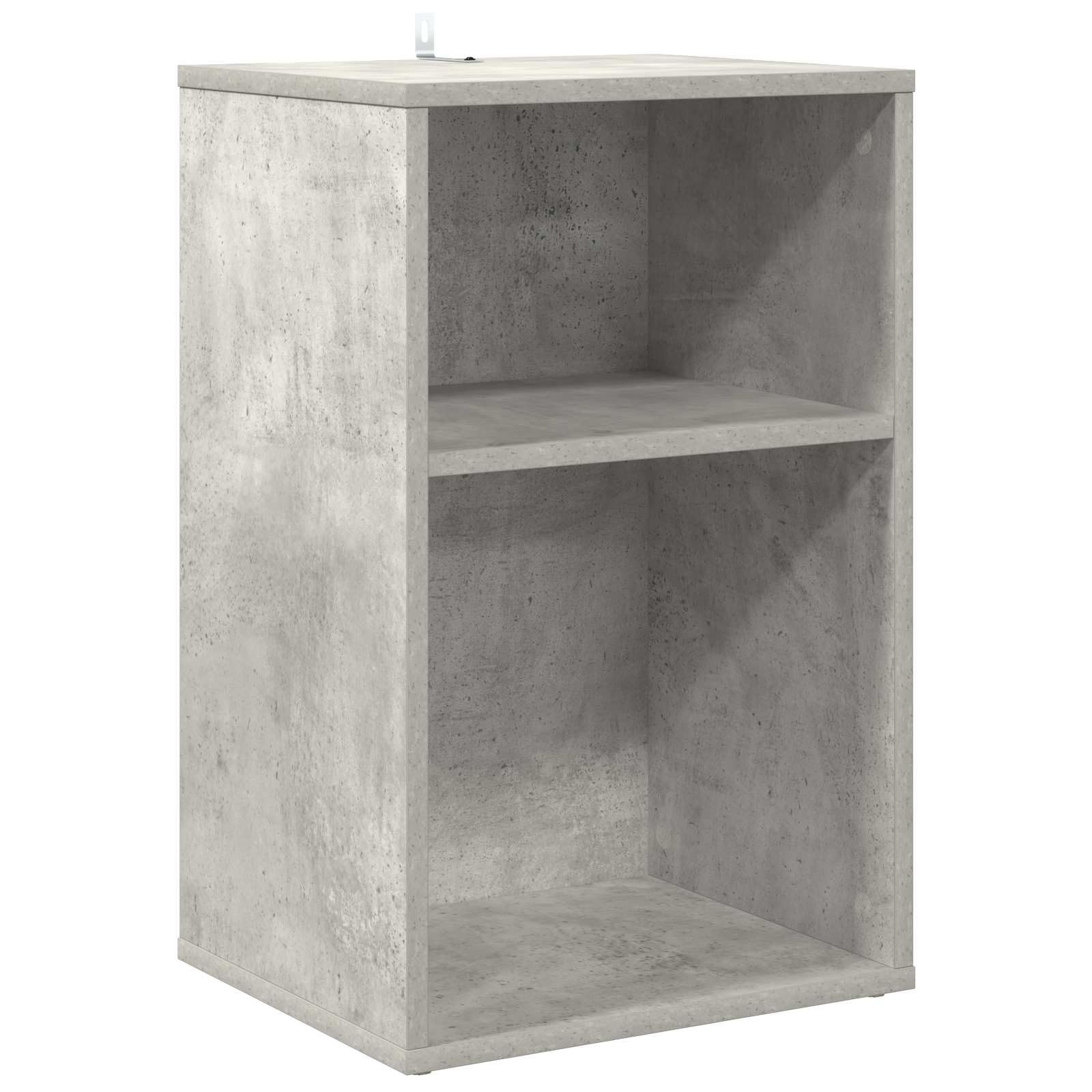 Mueble porta vinilos gris cemento 38 x 33 x 61 cm de madera ingenierizada